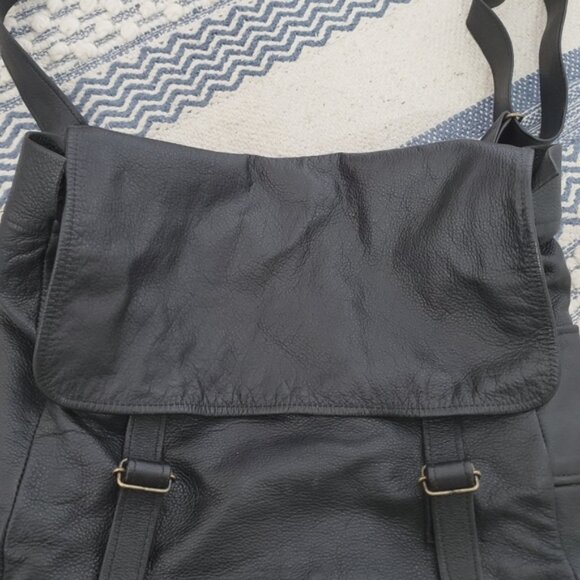 BARNSTORM Vintage 80' Handmade Full Grain Leather Crossbody Sachel Bag - Picture 12 of 16